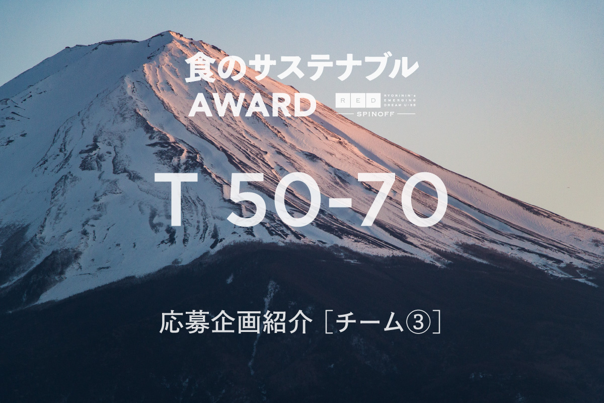 食のサステナブルAWARD 応募企画　チーム3（No. T50〜70）