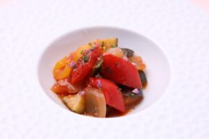 東京野菜のラタトゥイユ 赤梅酢仕上げ（冷製） （500円）